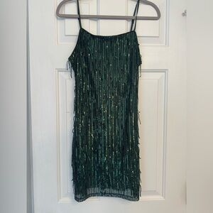 Altar’d State Green Sequin Cocktail Dress